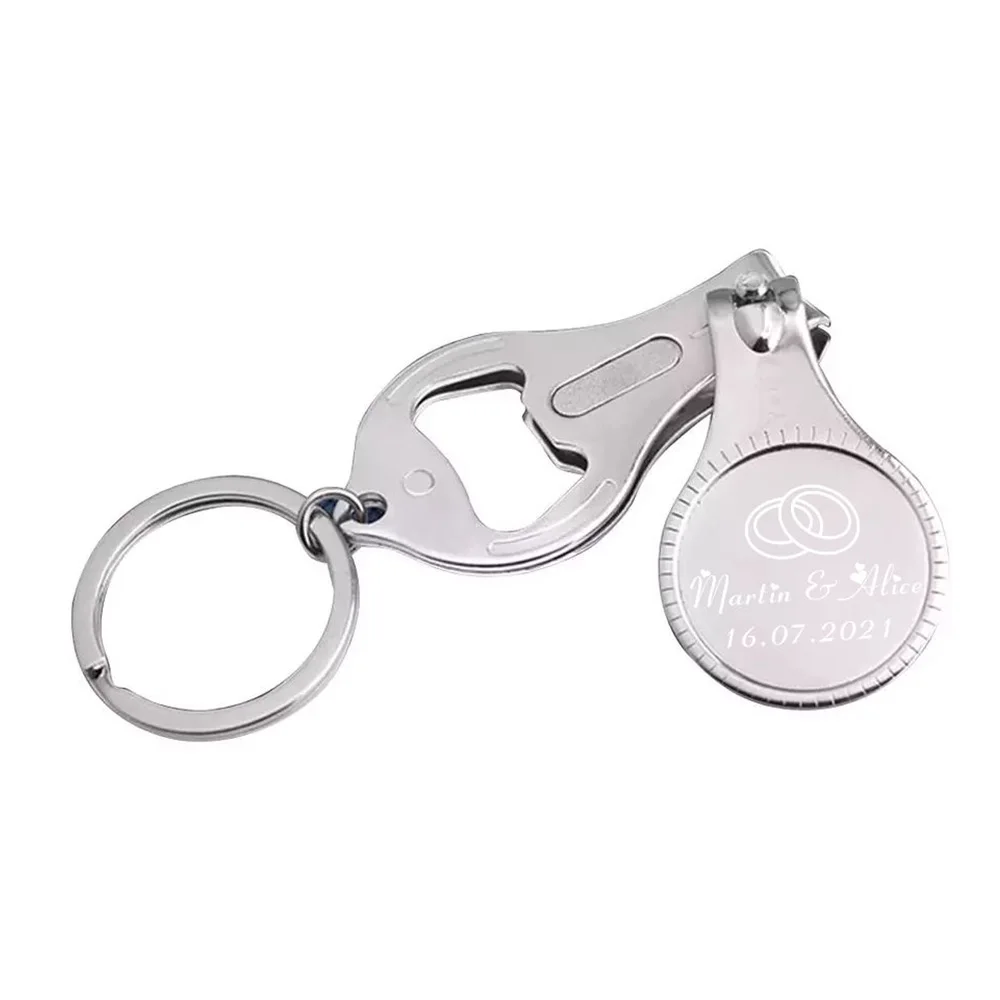 20/50pcs Personalized Bottle Opener Wedding Party Favors Custom Keychain Nail Clipper Souvenir Key Holder Wedding Gift For Guest
20/50pcs Personalized Bottle Opener Wedding Party Favors Custom Keychain Nail Clipper Souvenir Key Holder Wedding Gift For Guest