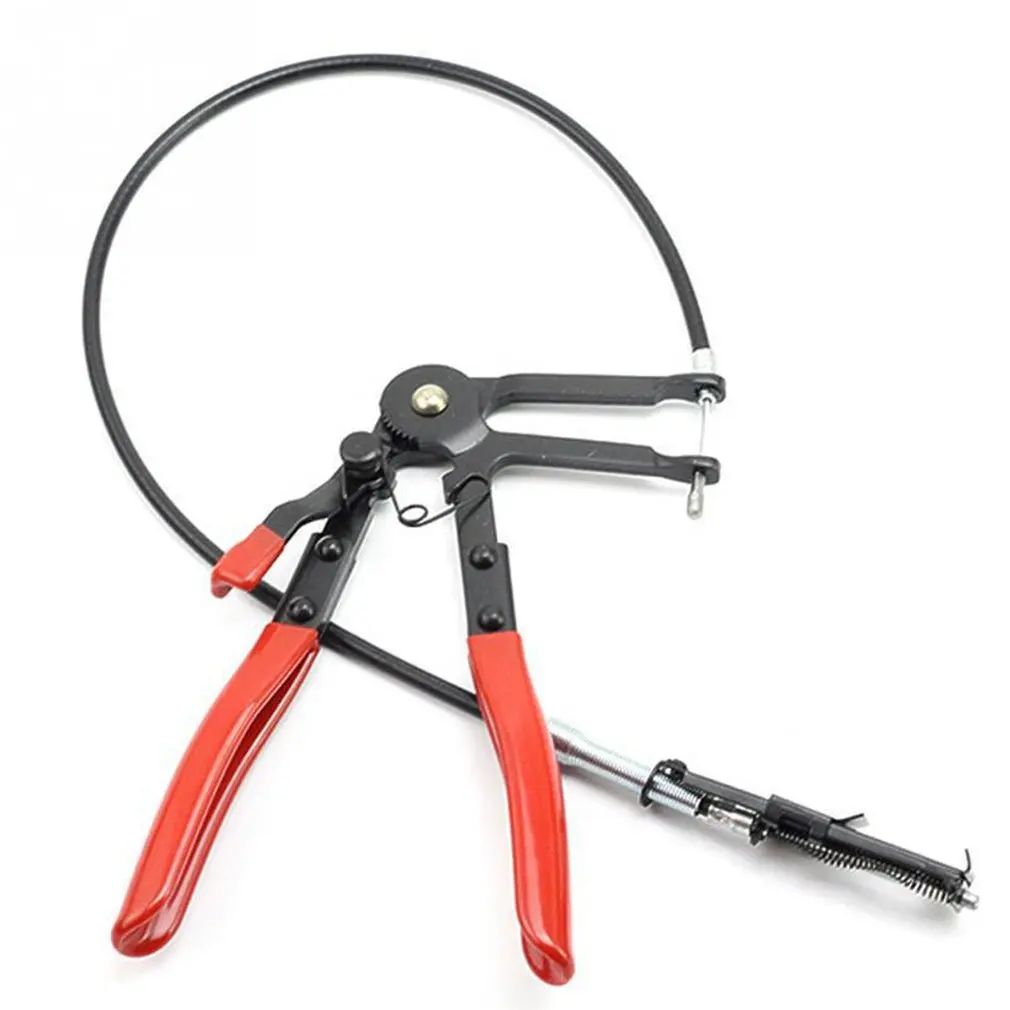 

Clamping Pliers Cable Type Flexible Wire Long Automotive Hose Clamp Pliers Straight Throat Tube Bundle Clamp Removal Tool