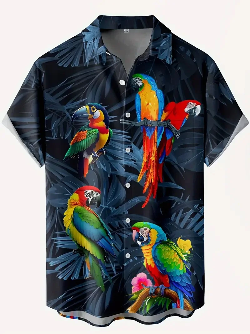 قمصان هاواي للرجال ذات طباعة زهور استوائية نابضة بالحياة، كاجوال بأكمام قصيرة وأزرار لأعلى، قميص شاطئ للرجال في عطلة الصيف قمصان هاواي للرجال ذات طباعة زهور استوائية نابضة بالحياة، كاجوال بأكمام قصيرة وأزرار لأعلى، قميص شاطئ للرجال في عطلة الصيف