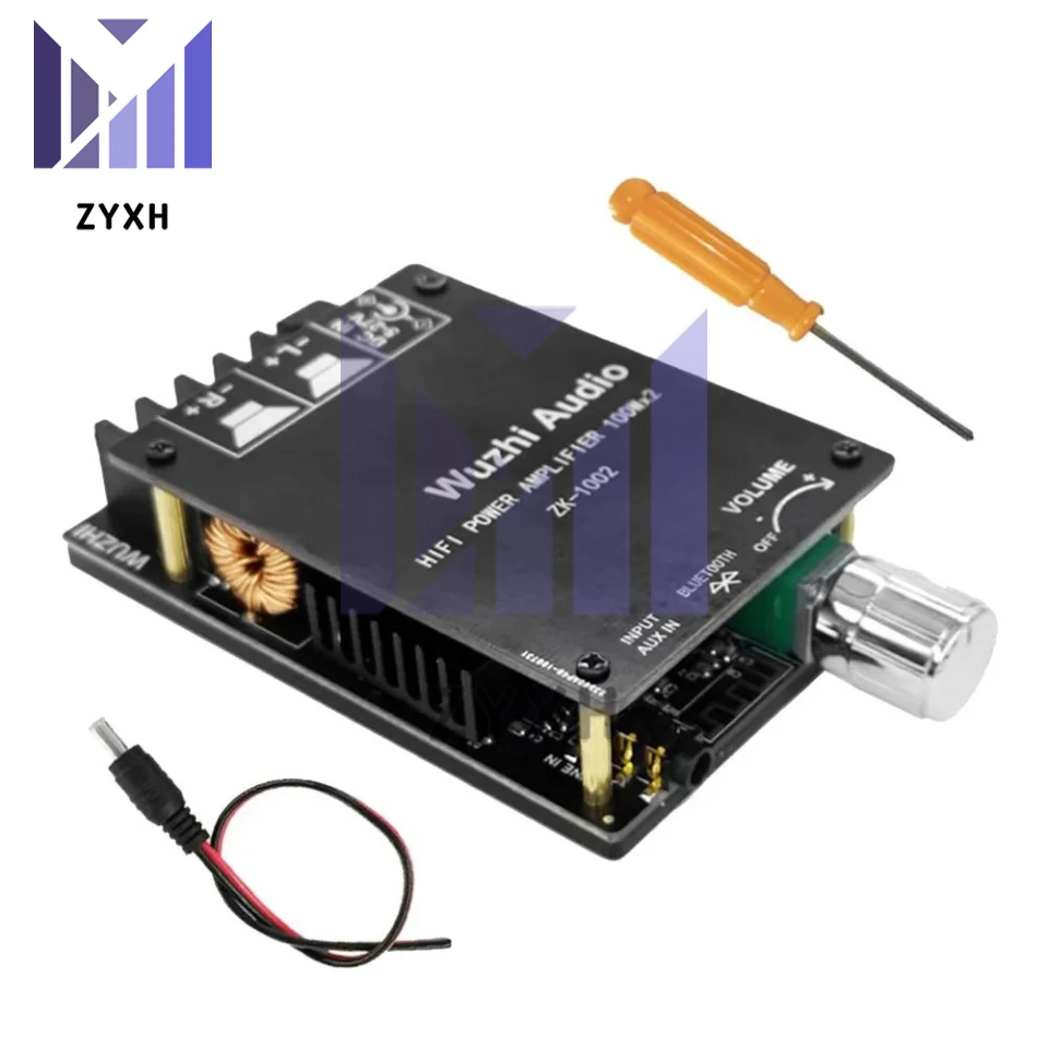 ZK-1002 100Wx2 HIFI Bluetooth 5,0 Плата усилителя постоянного тока 5-27 в TPA3116 2,0 каналов стерео аудио динамик для домашнего кинотеатра
ZK-1002 100Wx2 HIFI Bluetooth 5,0 Плата усилителя постоянного тока 5-27 в TPA3116 2,0 каналов стерео аудио динамик для домашнего кинотеатра