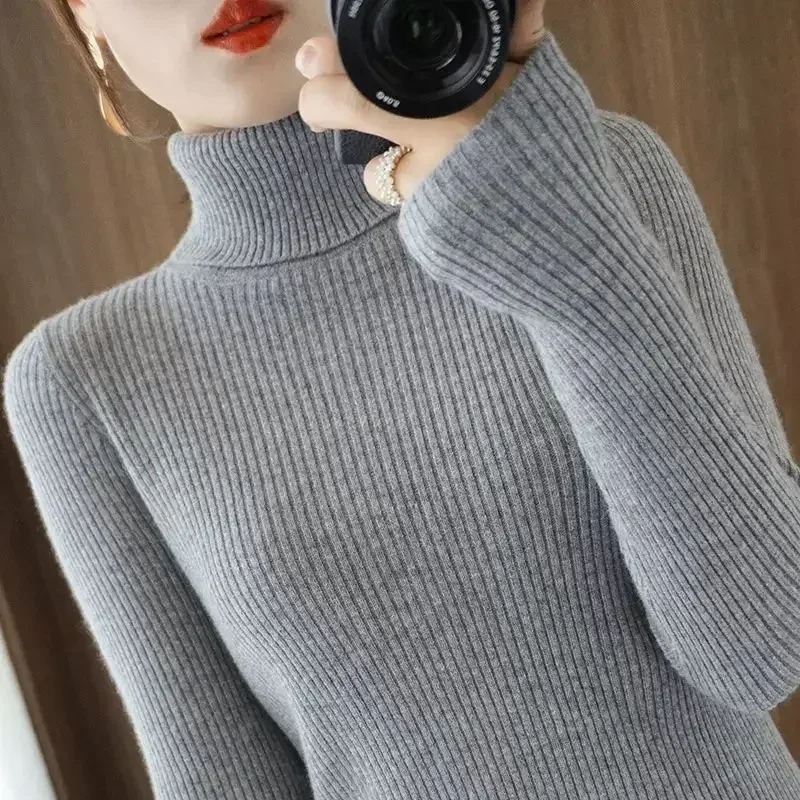 Knitted Top for Women White Gigh Neck Jerseys Ladies Sweaters Pullovers Turtleneck Korean Style Jumper Tall Tops Crochet New In
Knitted Top for Women White Gigh Neck Jerseys Ladies Sweaters Pullovers Turtleneck Korean Style Jumper Tall Tops Crochet New In