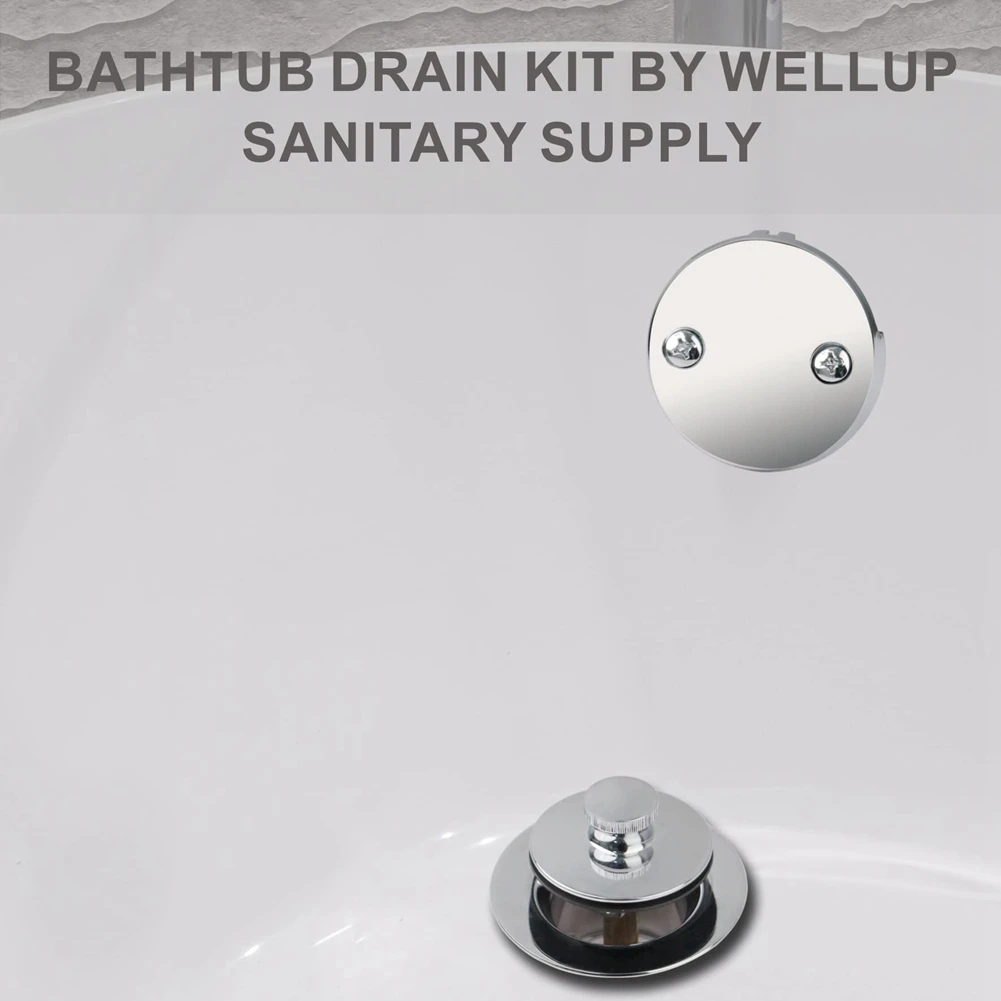 Chrome Polished Bathtub Tub Drain Conversion Kit Assembly, Lift and Turn Twist Tub Drain Trim with Overflow Faceplate
Chrome Polished Bathtub Tub Drain Conversion Kit Assembly, Lift and Turn Twist Tub Drain Trim with Overflow Faceplate