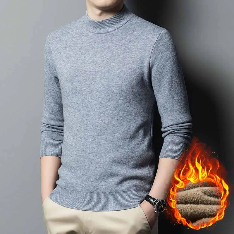 Men's Slim Fit Turtleneck Fleece Sweater Male Slim Fit Solid Color High Neck Sweater Men Long Sleeve Knitted Pullover Tops 4XL
Men's Slim Fit Turtleneck Fleece Sweater Male Slim Fit Solid Color High Neck Sweater Men Long Sleeve Knitted Pullover Tops 4XL