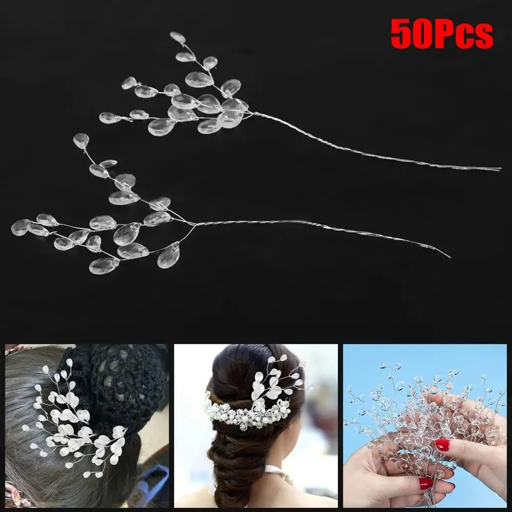 50Pcs Bride Drops Acrylic Bead Drop Flower Wire Stems Crystal Diamante Flower Branches Bead 15cm White Branches Decor
50Pcs Bride Drops Acrylic Bead Drop Flower Wire Stems Crystal Diamante Flower Branches Bead 15cm White Branches Decor