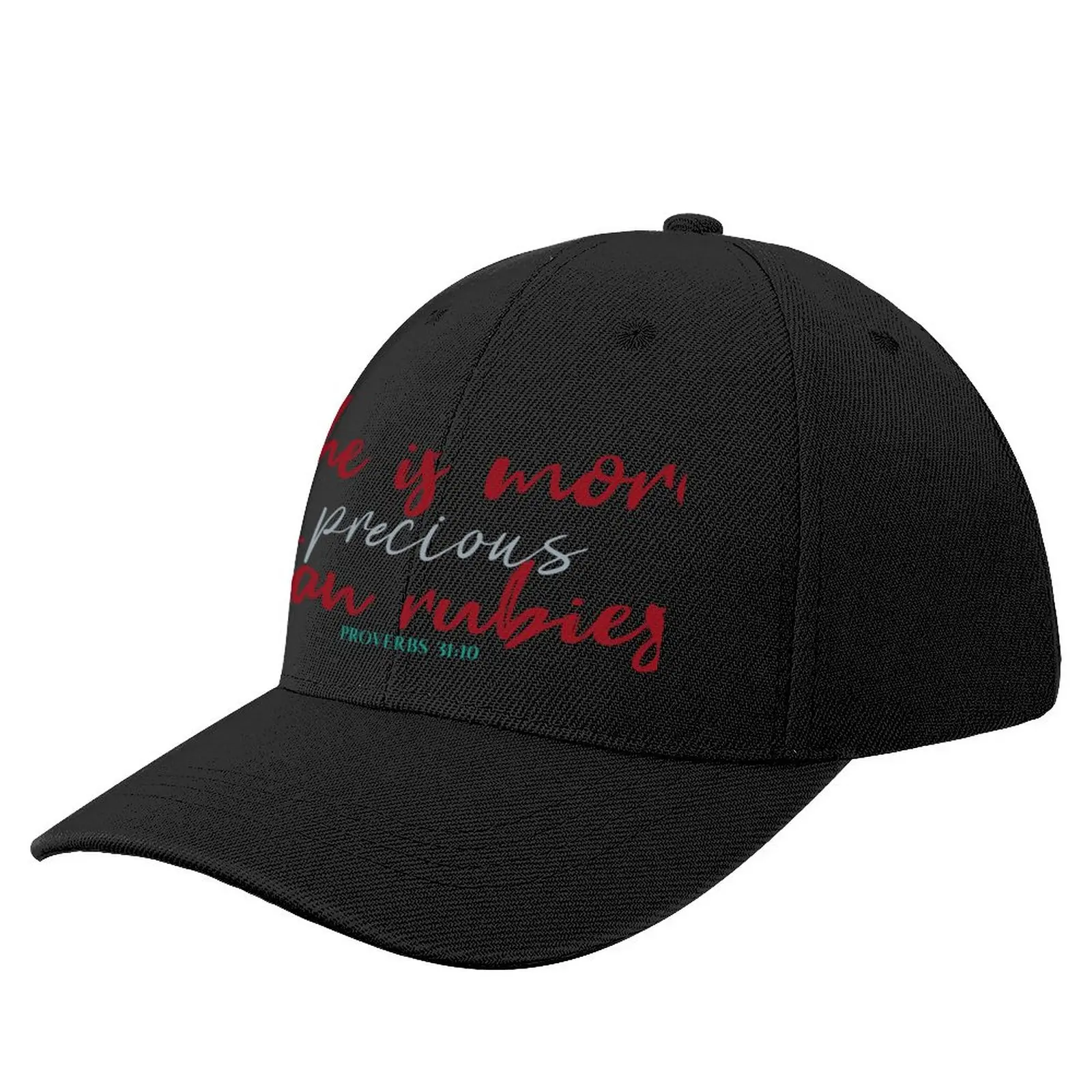 

More Precious Than Rubies Proverbs 31 ChristianCap Baseball Cap tea hats derby hat Custom Cap Mountaineering Mens Caps Women's