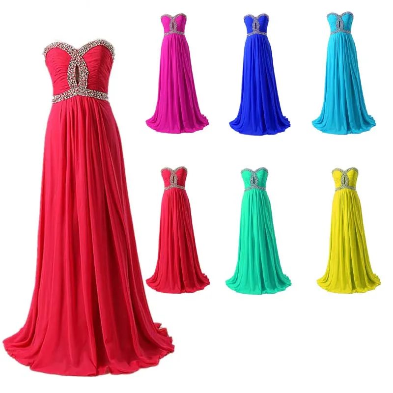 

Sweetheart Red Chiffon Bridesmaid Dresses Long A Line Wedding Guest Gowns Beaded Vestidos De Fiesta Para Boda