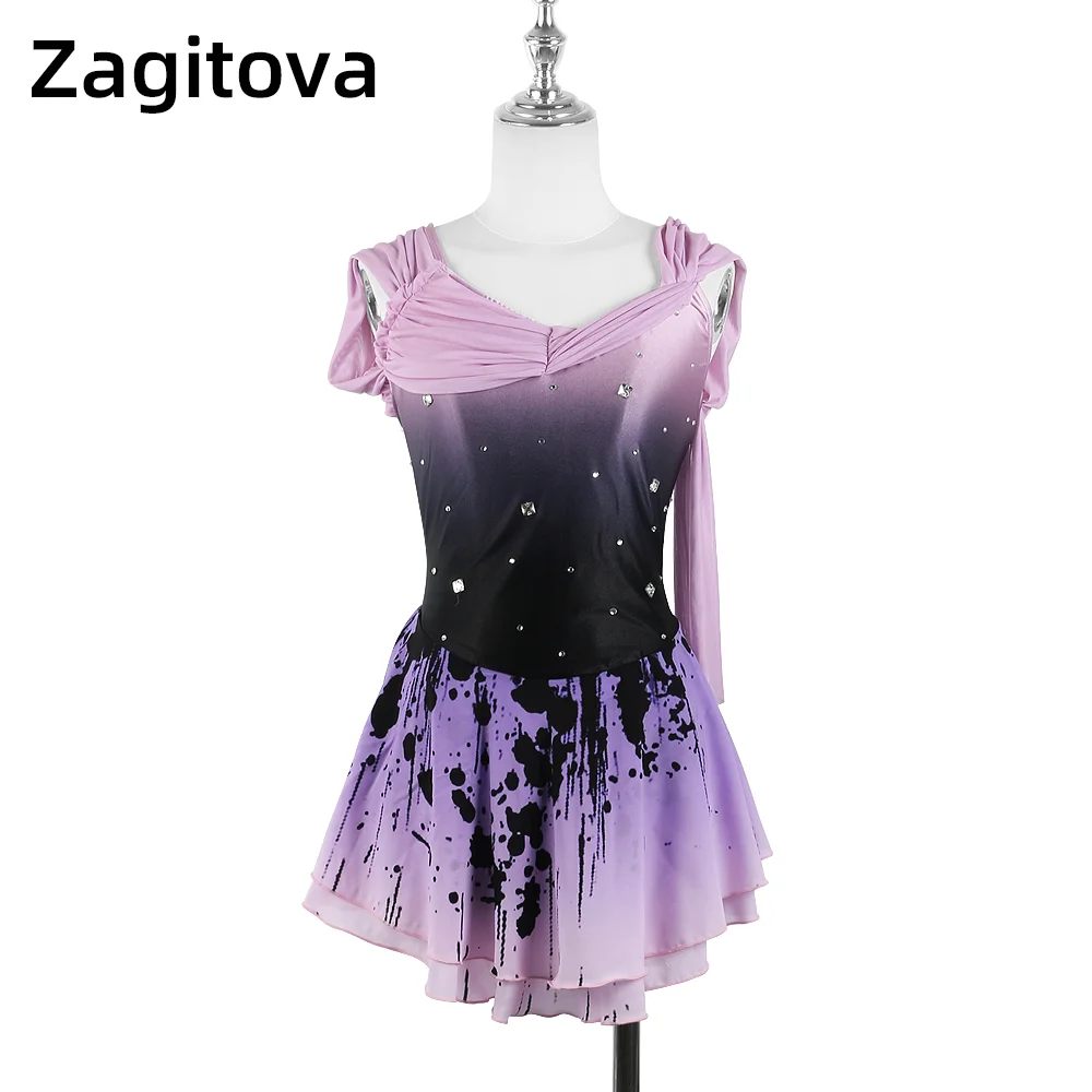 Zagitova Figure Skating Dress For Women Girls Ice Skating Skirt Performance Competition Gradient Ink Color Sleeveless
Zagitova Figure Skating Dress For Women Girls Ice Skating Skirt Performance Competition Gradient Ink Color Sleeveless