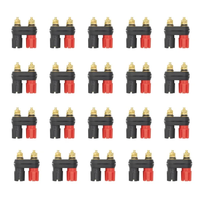 20-Pack Dual 4mm Banana Plug Jack Socket Binding Post for Speaker Amplifier Terminal
20-Pack Dual 4mm Banana Plug Jack Socket Binding Post for Speaker Amplifier Terminal