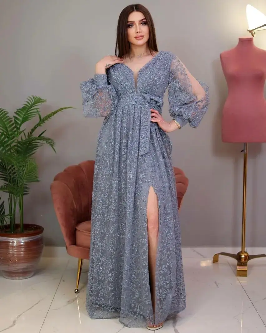 Sparkly Dusty Blue Tulle Layered Skirt Prom Dresses Spaghetti Straps Sweetheart Lace Sequin Long Evening Gowns
Sparkly Dusty Blue Tulle Layered Skirt Prom Dresses Spaghetti Straps Sweetheart Lace Sequin Long Evening Gowns