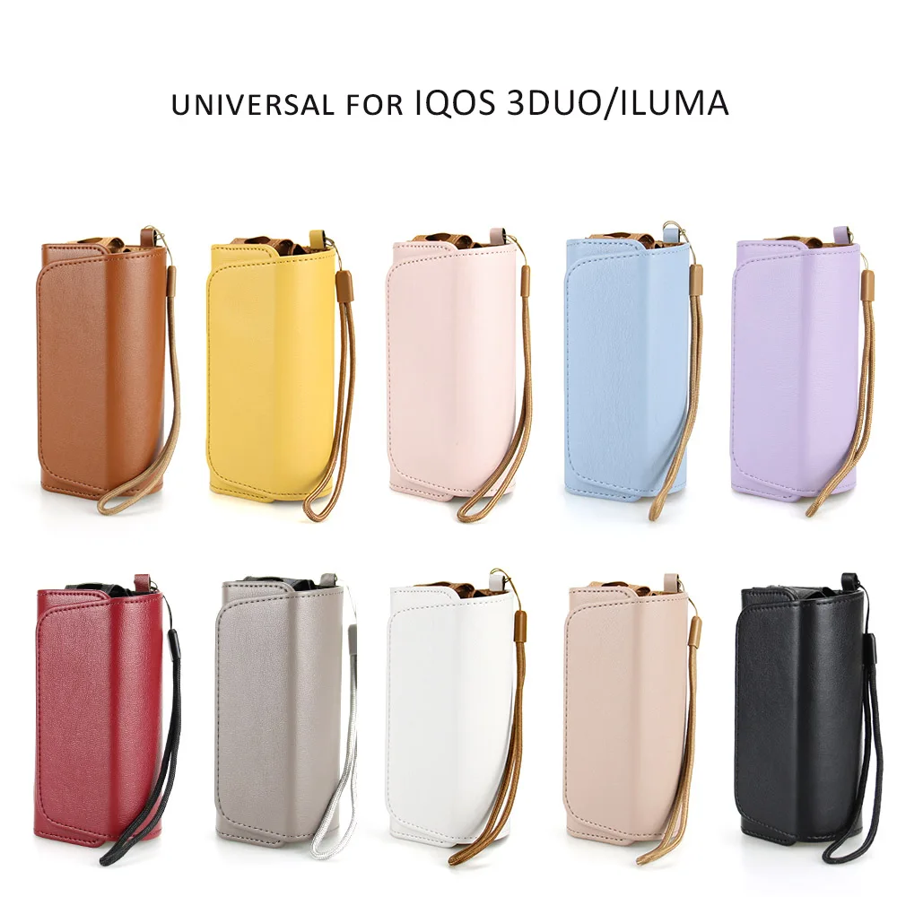 

10 Colors Universal Flip Book Cover for IQOS ILUMA Case Pouch Bag Holder Cover Wallet Leather Case for Iqos 3 duo Accessories