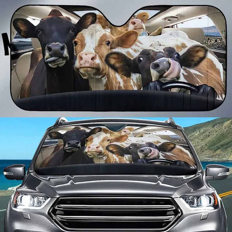 Cute Farm Cows Are Driving Car Pattern Printed Sun Shade For Cow Lovers Windshield Sunshade Oxford Cloth Gift Idea Windshield Ca
Cute Farm Cows Are Driving Car Pattern Printed Sun Shade For Cow Lovers Windshield Sunshade Oxford Cloth Gift Idea Windshield Ca