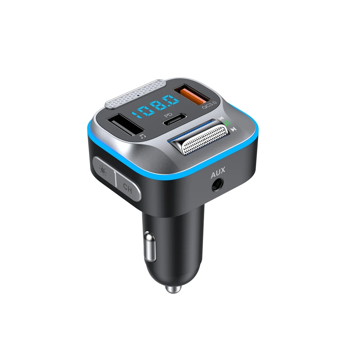 Автомобильный FM-передатчик Bluetooth 5,0 с HD микрофоном и басами 30 Вт PD + QC3.0
Автомобильный FM-передатчик Bluetooth 5,0 с HD микрофоном и басами 30 Вт PD + QC3.0