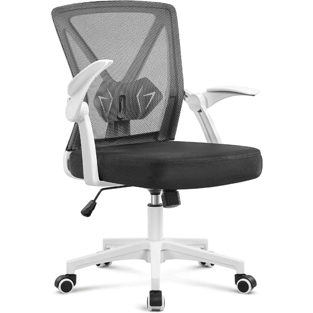 Yaheetech Ergonomic Office Chair with 90° Flip-up Armrests Swivel Adjustable Chair with Lumbar Support for Home Office White
Yaheetech Ergonomic Office Chair with 90° Flip-up Armrests Swivel Adjustable Chair with Lumbar Support for Home Office White