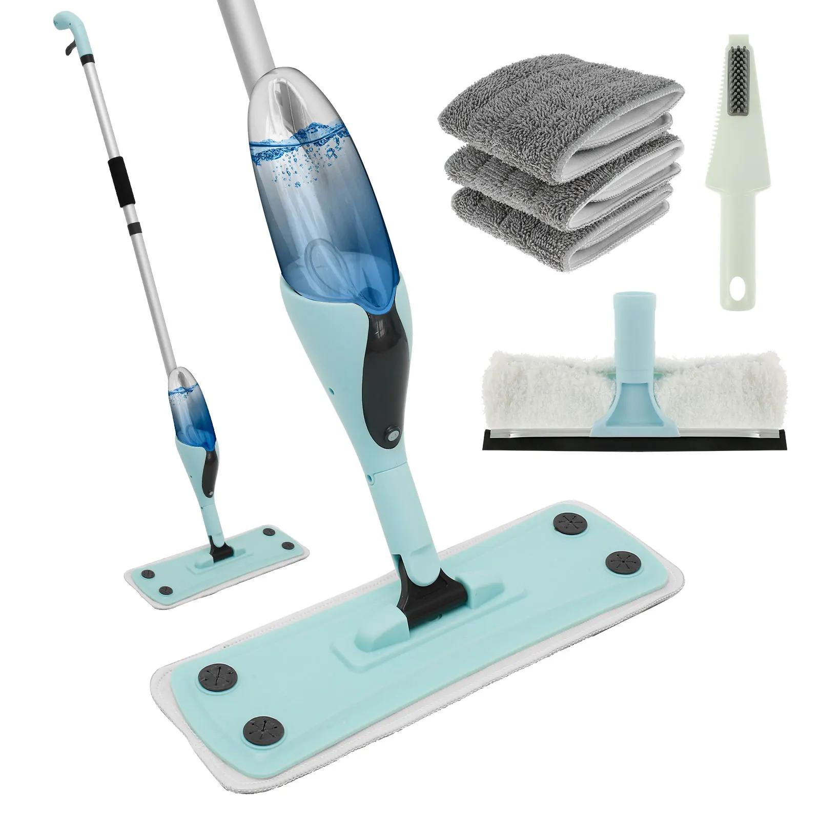 Microfibre Spray Mop with 3 Washable Mop Pads 360° Rotating Floor Spray Mop Cleaner with Scraper Flat Mop with Sprayer
Microfibre Spray Mop with 3 Washable Mop Pads 360° Rotating Floor Spray Mop Cleaner with Scraper Flat Mop with Sprayer