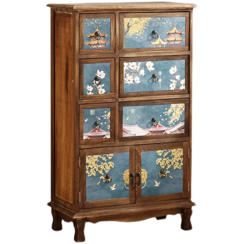 Bedside Table Multi-Drawer Simple Small Distressed Sideboard Painted Solid Wood Storage Cabinet
Bedside Table Multi-Drawer Simple Small Distressed Sideboard Painted Solid Wood Storage Cabinet