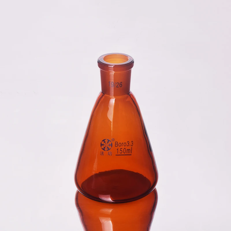 FAPEI Brown conical flask with standard ground-in mouth,Capacity 150mL,joint 19/26,Erlenmeyer flask with standard ground mouth
FAPEI Brown conical flask with standard ground-in mouth,Capacity 150mL,joint 19/26,Erlenmeyer flask with standard ground mouth