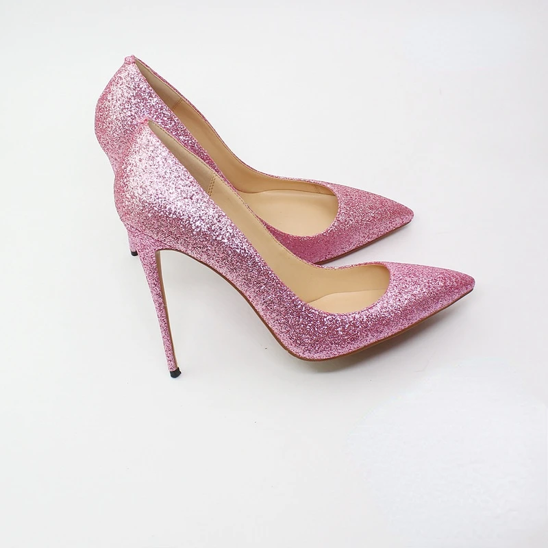 UVRCOS Pointed Toe Pink Glitter Embellished Shoes For Women Sexy 12cm Heels for Wedding Fashion Stiletto Heels White Black
UVRCOS Pointed Toe Pink Glitter Embellished Shoes For Women Sexy 12cm Heels for Wedding Fashion Stiletto Heels White Black