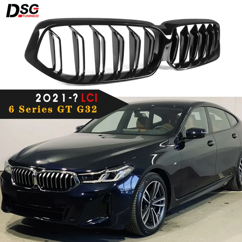 1 Set Gloss Black Front Bumper Double Line Grille Racing Grill For BMW G32 GT 6 Series Gran Turismo Facelift 2021- Replacement
1 Set Gloss Black Front Bumper Double Line Grille Racing Grill For BMW G32 GT 6 Series Gran Turismo Facelift 2021- Replacement