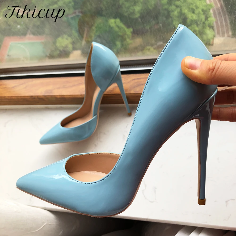 Tikicup Light Blue Women Patent D'Orsay Side Cut Pointy Toe High Heel Shoes Elegant Ladies Basic Slip On Dress Stiletto Pumps
Tikicup Light Blue Women Patent D'Orsay Side Cut Pointy Toe High Heel Shoes Elegant Ladies Basic Slip On Dress Stiletto Pumps