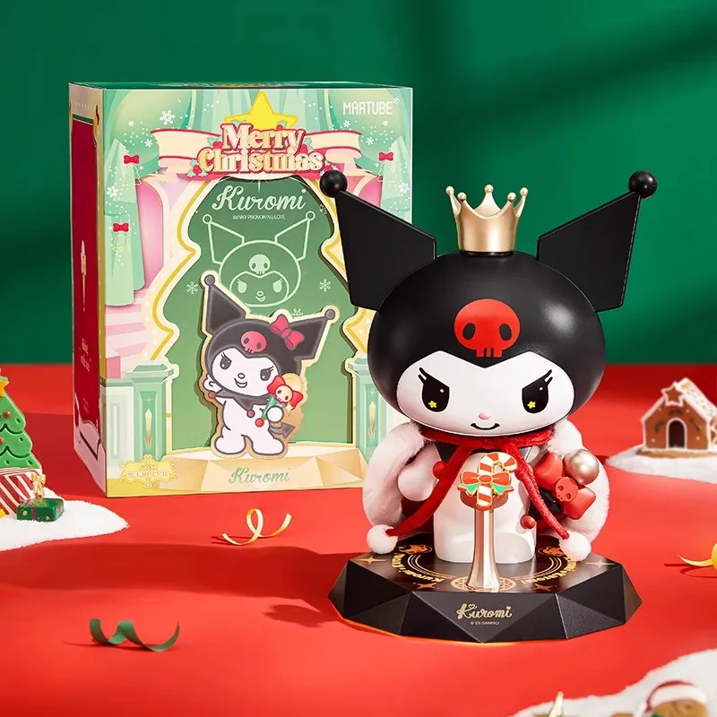 

Sanrio серия Милая модель Kuromi Bluetooth динамик Рождественская Подарочная коробка анимационный персонаж периферийные настольные украшения подарок