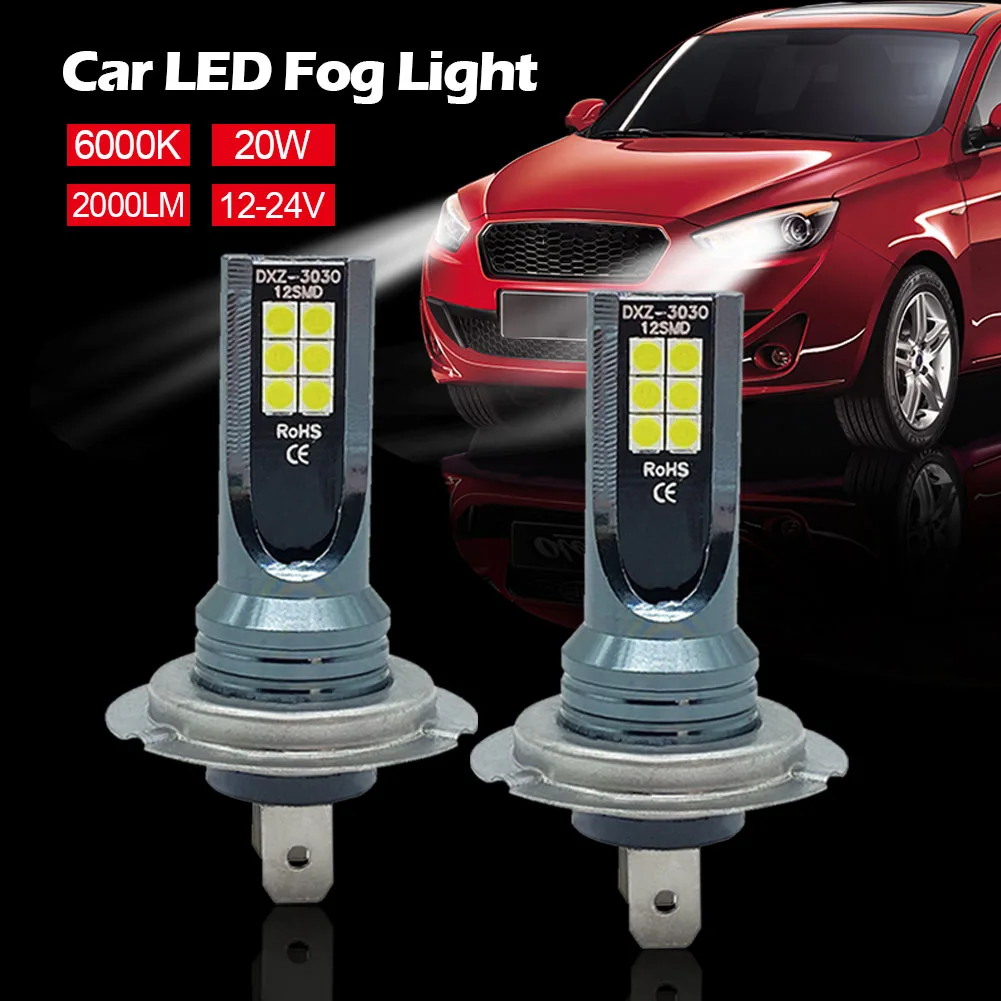 2Pcs Car Fog Light H4 H7 H11 H8 H9 H1 20W 2000LM Automobile LED Fog Lamp Bulbs 9005 9006 6000K White 12V 24V Waterproof Lighting
2Pcs Car Fog Light H4 H7 H11 H8 H9 H1 20W 2000LM Automobile LED Fog Lamp Bulbs 9005 9006 6000K White 12V 24V Waterproof Lighting