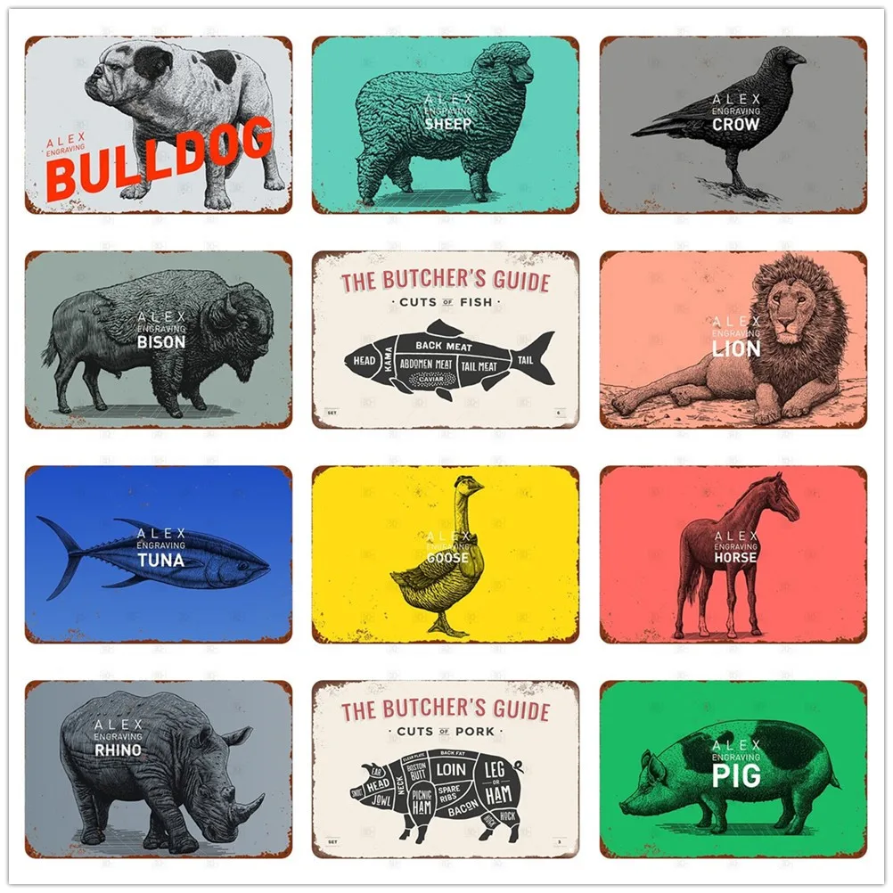 Pig Cow Chicken Plaque Metal Vintage Tin Sign Pin Up Shabby Decor Metal Signs Vintage Bar Decoration Metal Poster Pub Metal Plat
Pig Cow Chicken Plaque Metal Vintage Tin Sign Pin Up Shabby Decor Metal Signs Vintage Bar Decoration Metal Poster Pub Metal Plat