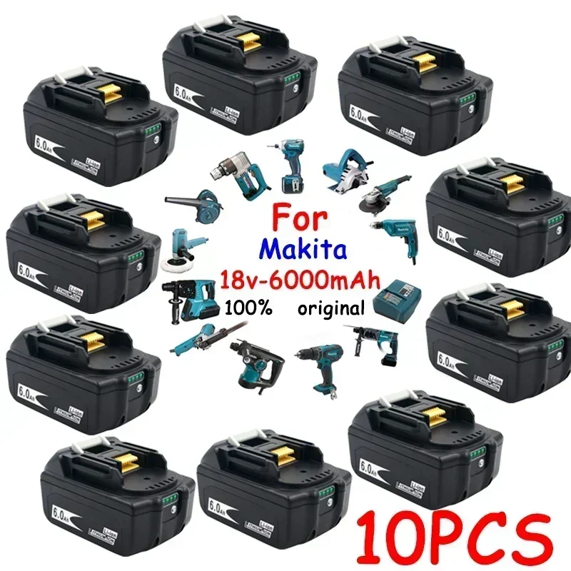 4-20PCS BL1860 Rechargeable Battery 18 V 6000mAh Lithium ion for Makita 18v Battery BL1840 BL1850 BL1830 BL1860B LXT 400
4-20PCS BL1860 Rechargeable Battery 18 V 6000mAh Lithium ion for Makita 18v Battery BL1840 BL1850 BL1830 BL1860B LXT 400