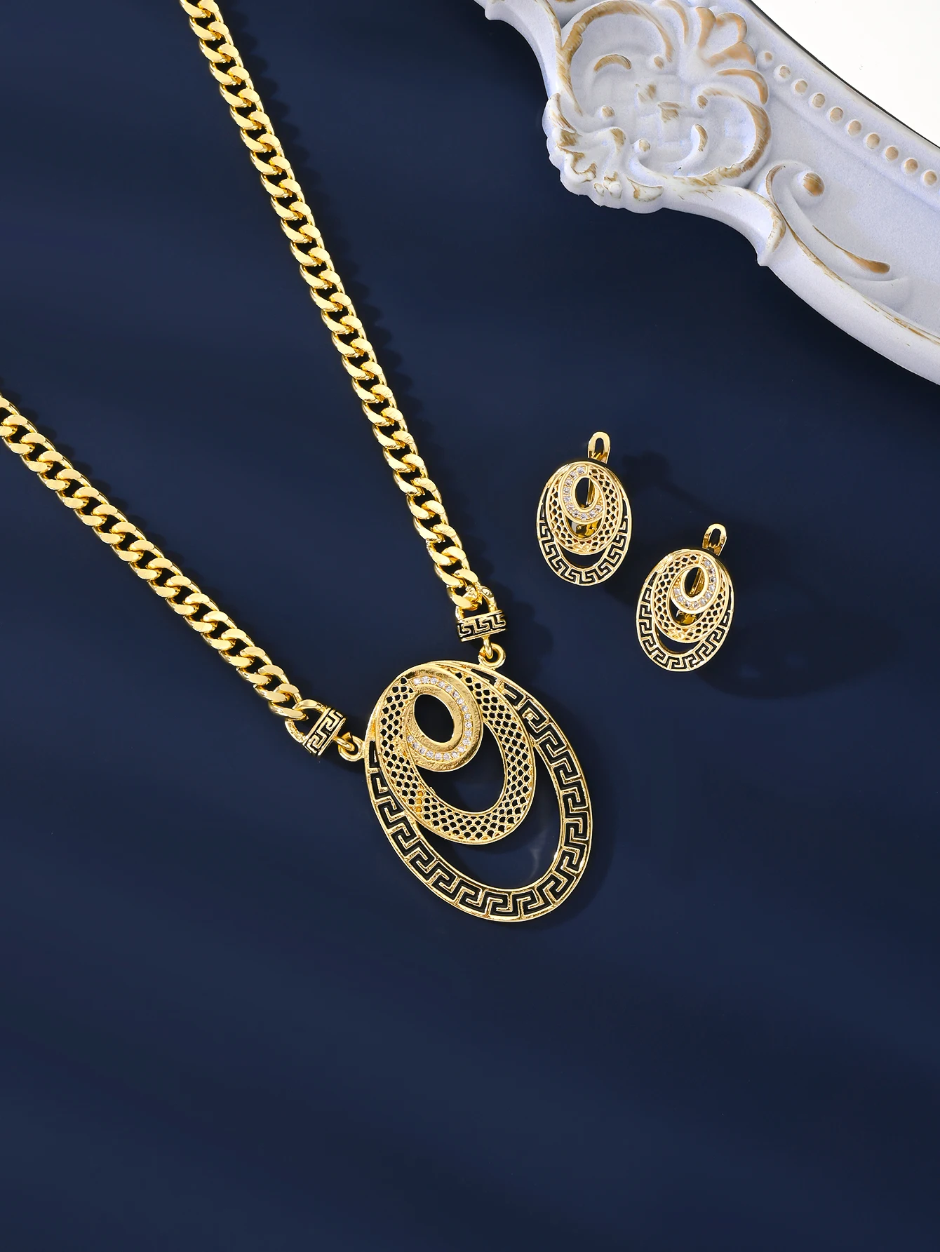 5pcs/set Elegant Dubai gold-plated necklaces, earrings bracelets jewelry sets, and Middle Eastern luxury jewelry sets for women 5 Mallzona Sf544bf05b391482aad0e28323215fb42X 5pcs/set Elegant Dubai gold-plated necklaces, earrings bracelets jewelry sets, and Middle Eastern luxury jewelry sets for women Mallzona