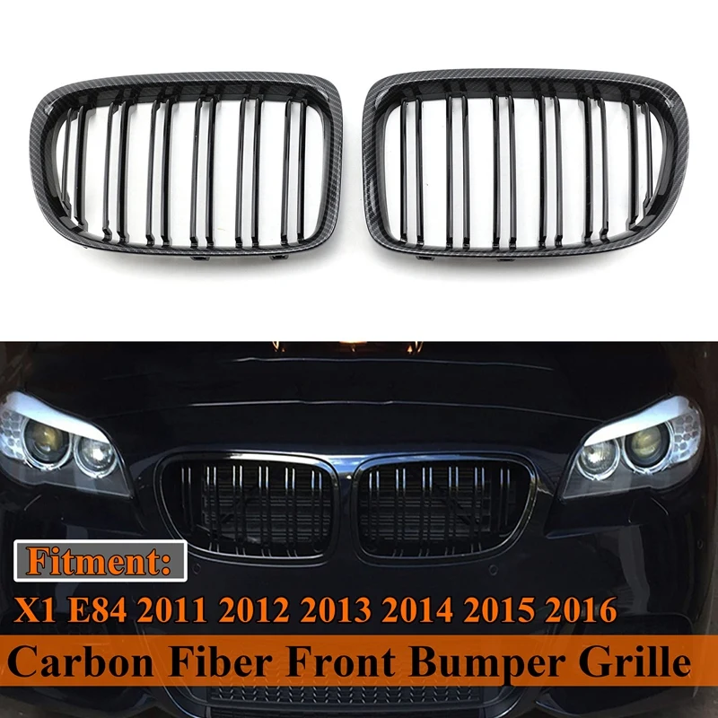 Решетка переднего бампера, решетка радиатора для BMW X1 E84 2011-2016, двухлинейная решетка радиатора из углеродного волокна
Решетка переднего бампера, решетка радиатора для BMW X1 E84 2011-2016, двухлинейная решетка радиатора из углеродного волокна