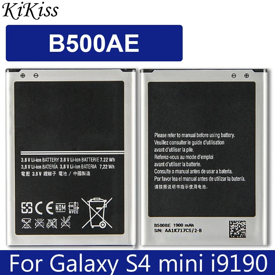 Battery for Samsung Galaxy S4 Mini i9192 i9195 i9190 i9198 J110 I435 I257 B500AE 3 Pin 1900mAh
Battery for Samsung Galaxy S4 Mini i9192 i9195 i9190 i9198 J110 I435 I257 B500AE 3 Pin 1900mAh