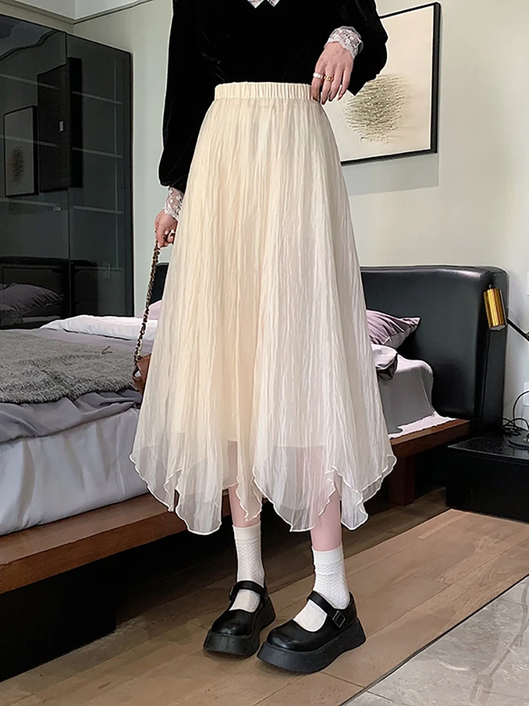 Mesh Skirts Women Midi High Waist Elegant Sweet Fashion All-match Classic Girlish Holiday Ulzzang Princess Mujer Faldas F129
Mesh Skirts Women Midi High Waist Elegant Sweet Fashion All-match Classic Girlish Holiday Ulzzang Princess Mujer Faldas F129