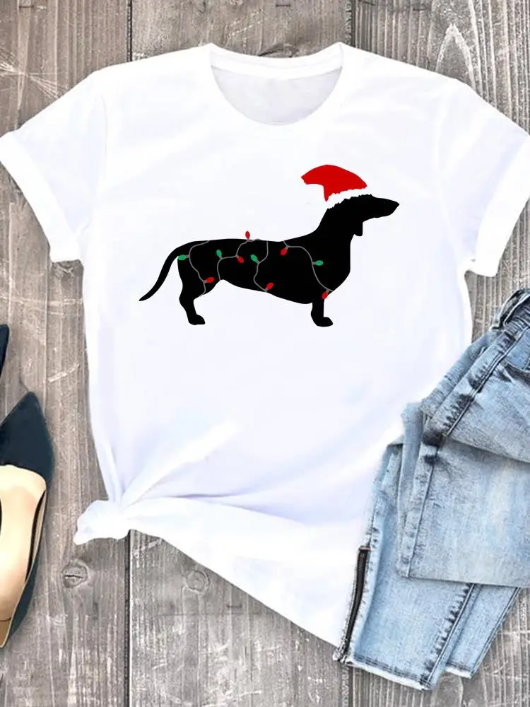 Dog Funny 90s Trend Style Women Clothes Print O-neck New Year Graphic T-shirt Lady Casual Female Christmas Fashion Shirt Tee
Dog Funny 90s Trend Style Women Clothes Print O-neck New Year Graphic T-shirt Lady Casual Female Christmas Fashion Shirt Tee