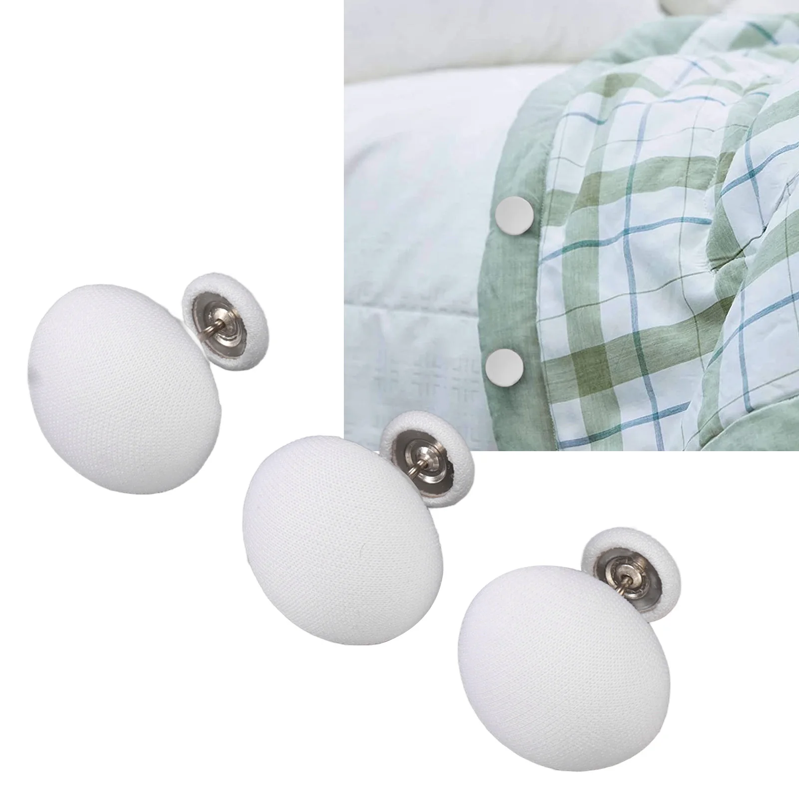 

16Pcs/set Duvet Cover Clip Mushroom Shape Compact Comfortable Touch Firm Fixing for Bed Sheet Pillow Cover Fastener Clip Pins