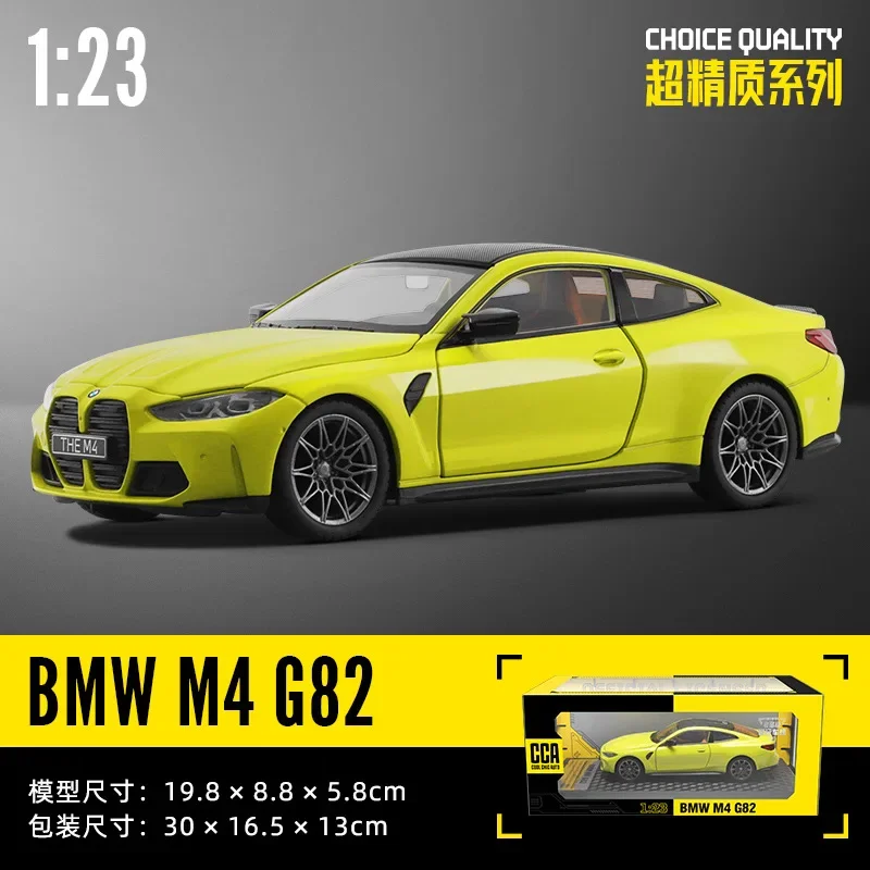 

1:23 BMW M4 G82 sports car High Simulation Diecast Metal Alloy Model car Sound Light Pull Back Collection Kids Toy Gifts F585