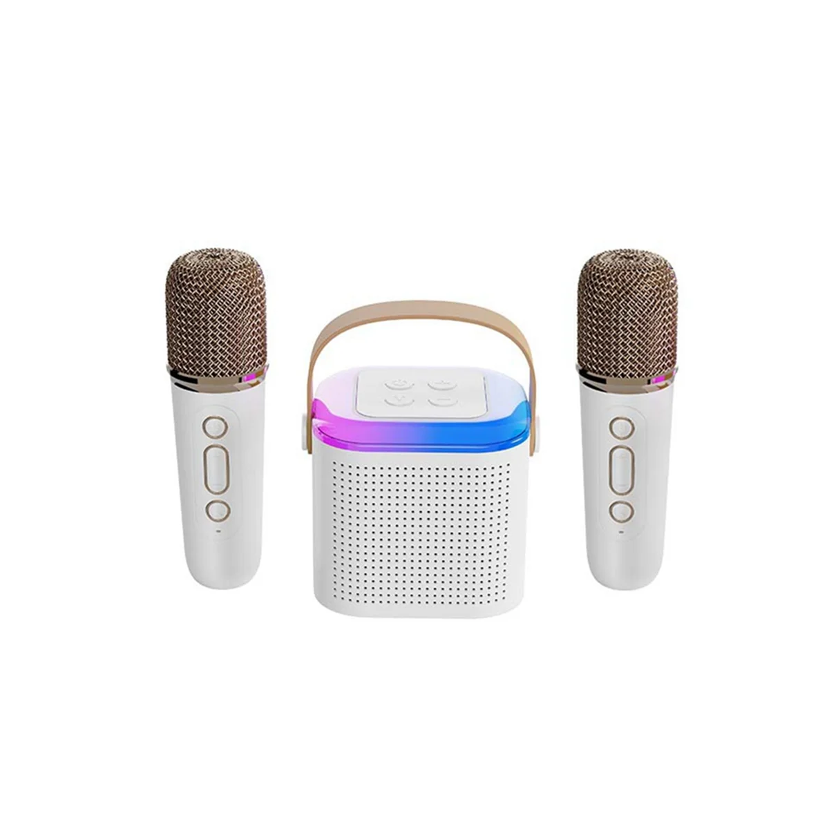 Беспроводной караоке аудио домашний Bluetooth портативный динамик пение развлечение караоке аудио встроенный микрофон белый
Беспроводной караоке аудио домашний Bluetooth портативный динамик пение развлечение караоке аудио встроенный микрофон белый