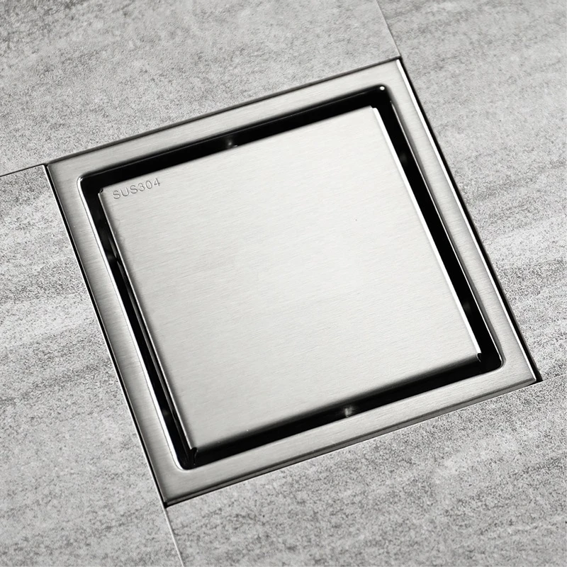 Bathroom Shower Accessories 304 Stainless Steel Side-turning Anti-odor and Anti-insect Invisible Floor Drain 100×100MM
Bathroom Shower Accessories 304 Stainless Steel Side-turning Anti-odor and Anti-insect Invisible Floor Drain 100×100MM