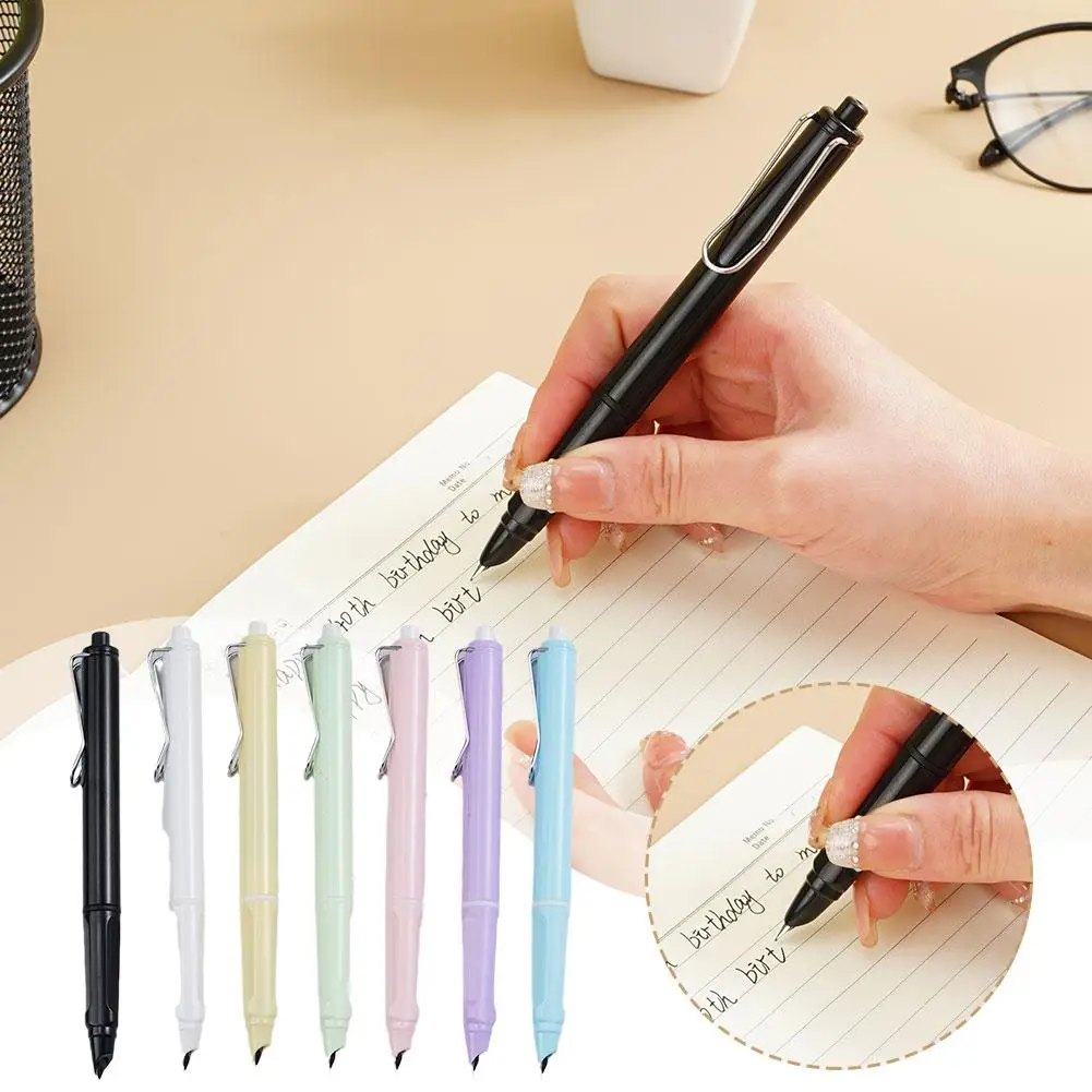 

Fountain Pen Press Type Ink Pen Nib Converter Push Automatic Action Retractable Office Pen Pens Stationery Writing Fountain A6Y5