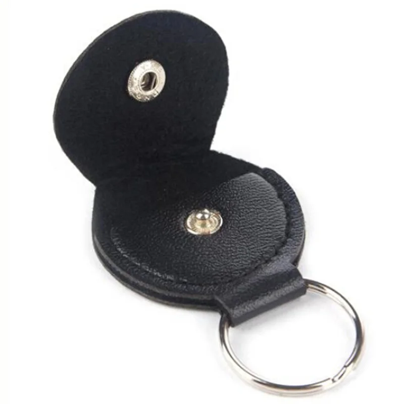 

1Pc Top Quality Guitar Pick Holder Genuine Leather Guitarra Plectrum Case Bag Keychain Shape Guitar Accessories