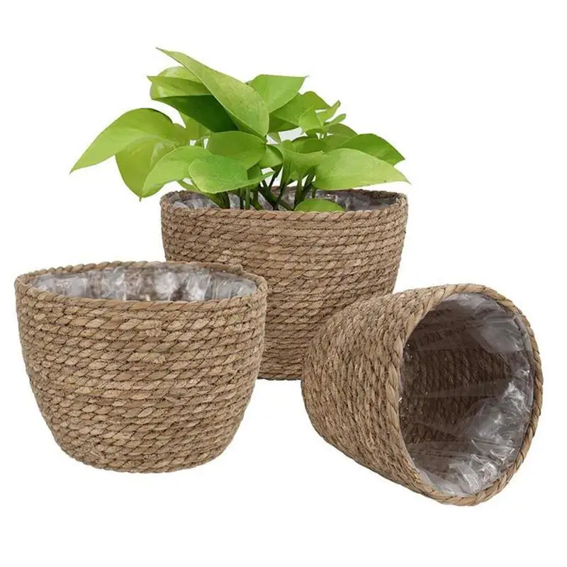 3 PCS Handmade Woven Storage Basket Clothes Laundry Basket Straw Wicker Rattan Seagrass Garden Flower Pot Plant Basket
3 PCS Handmade Woven Storage Basket Clothes Laundry Basket Straw Wicker Rattan Seagrass Garden Flower Pot Plant Basket