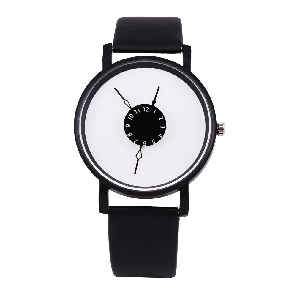 Simple Dial Quartz Watches Ins White & Black Style Leather Strap Couple Watches Clock Watch for Women Men Girls Gift
Simple Dial Quartz Watches Ins White & Black Style Leather Strap Couple Watches Clock Watch for Women Men Girls Gift