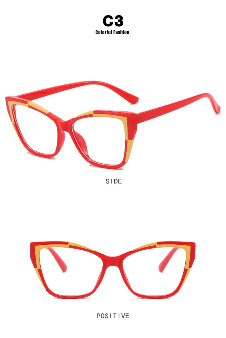 Stylowe okulary kocie oczy w kolorowych oprawkach PLUSY i MINUSY 18 Sf54dbf2759a54553b4bff942355444ee6