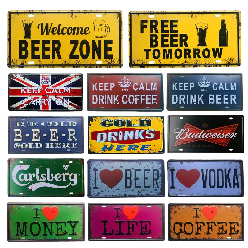 Metal Tin Sign Car License Plate Beer Beach USA Art Poster Shabby Plaque Iron Poster Pub Wall Sticker Decor
Metal Tin Sign Car License Plate Beer Beach USA Art Poster Shabby Plaque Iron Poster Pub Wall Sticker Decor