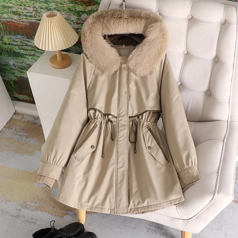 Parker Down Cotton Coat Women's New Korean Edition Thickened Waist Fit Fashion Detachable Inner Tank Winter Coat
Parker Down Cotton Coat Women's New Korean Edition Thickened Waist Fit Fashion Detachable Inner Tank Winter Coat