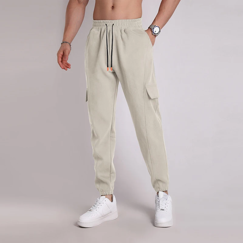 

Men's Sweatpants Plus Size Large XXXL Sportswear Elastic Waist Casual Cotton Track Pants Stretch Trousers Male Black Joggers