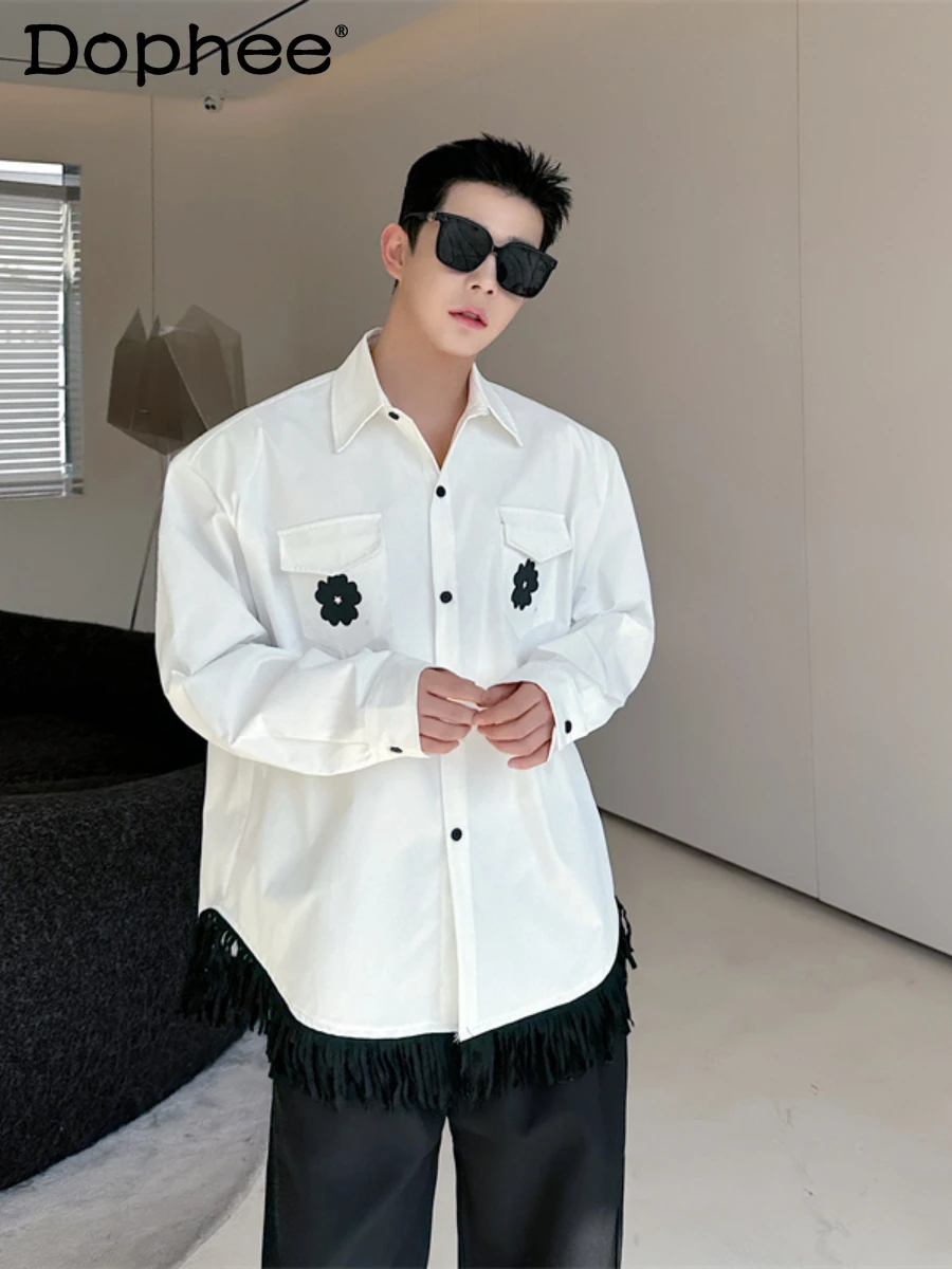 2024 New Spring Autumn Casual Shirts Men's Long Sleeve High-End Trendy Shirts Handsome Printed Single Row Multi-Buckle Shirt
2024 New Spring Autumn Casual Shirts Men's Long Sleeve High-End Trendy Shirts Handsome Printed Single Row Multi-Buckle Shirt