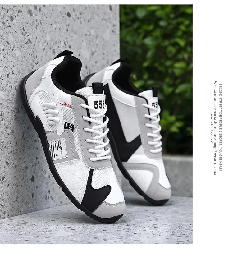 Low-Top Men's Casual Shoes Breathable Retro Sporty Style Summer New Fashion Trendy Bean Board Shoes Comfortable Rubber Sole Low-Top Men's Casual Shoes Breathable Retro Sporty Style Summer New Fashion Trendy Bean Board Shoes Comfortable Rubber Sole