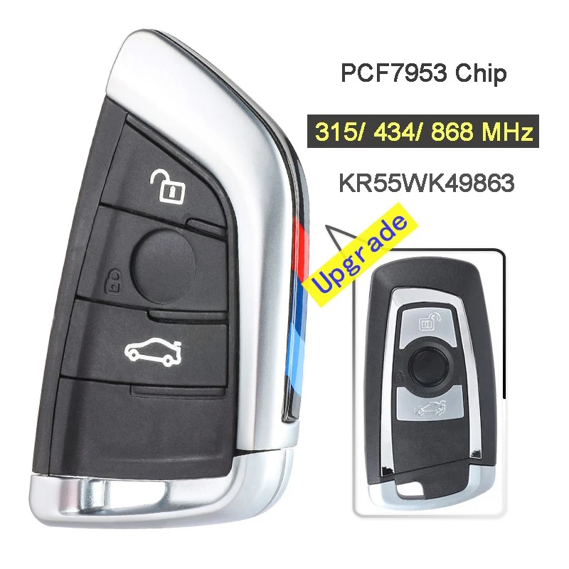 CN006095 Aftermarket 3 Button Smart Key For BMW 1 2 3 4 5 6 7 Series X3 M2 315/434/868MHz PCF7953 Chip CAS4+FEM KR55WK49863
CN006095 Aftermarket 3 Button Smart Key For BMW 1 2 3 4 5 6 7 Series X3 M2 315/434/868MHz PCF7953 Chip CAS4+FEM KR55WK49863