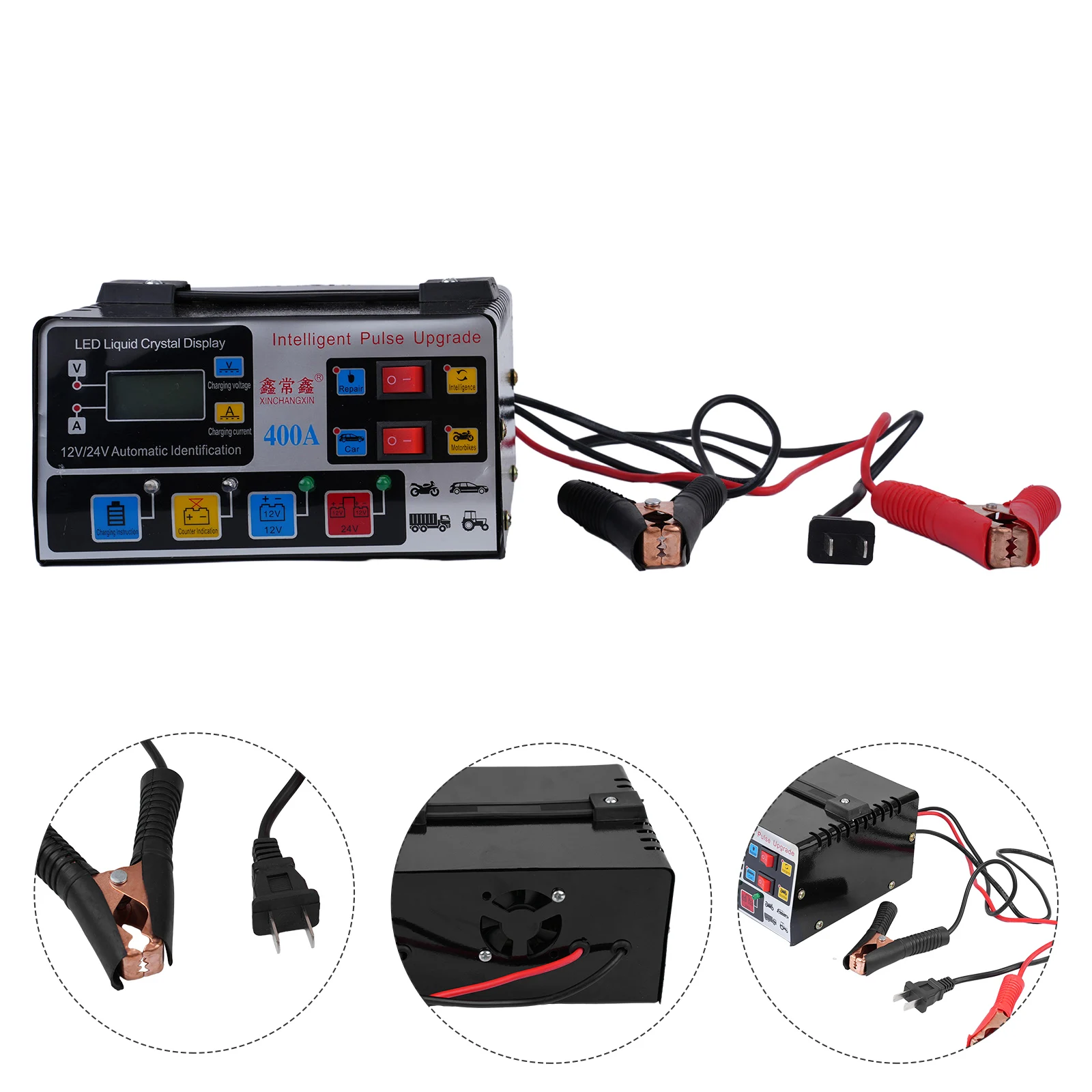 1PC 12-24V Car Battery Charger Fully Automatic High Frequency Intelligent Pulse Repair LCD For Automotive/Motorcycle/Minivan
1PC 12-24V Car Battery Charger Fully Automatic High Frequency Intelligent Pulse Repair LCD For Automotive/Motorcycle/Minivan