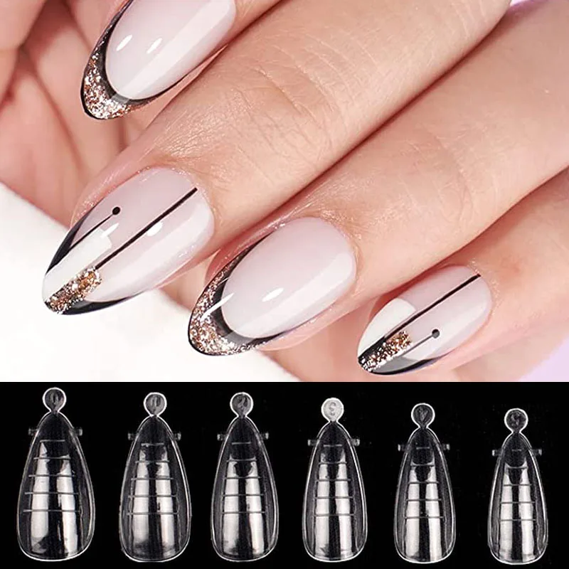 60Pcs Almond Upper Dual Forms Nail Extension System Mold For Poly Nail Gel Clear Full Cover False Nail Tips with Scale
60Pcs Almond Upper Dual Forms Nail Extension System Mold For Poly Nail Gel Clear Full Cover False Nail Tips with Scale