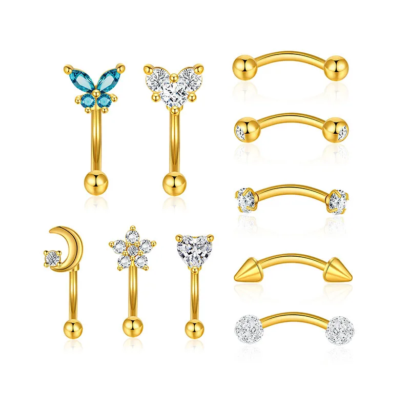1Pcs 16G Eyebrow Rings Eyebrow Piercing Jewelry Curved Barbell Belly Ring Lip Ring Daith Cartilage Tragus Helix Piercing Jewelry
1Pcs 16G Eyebrow Rings Eyebrow Piercing Jewelry Curved Barbell Belly Ring Lip Ring Daith Cartilage Tragus Helix Piercing Jewelry